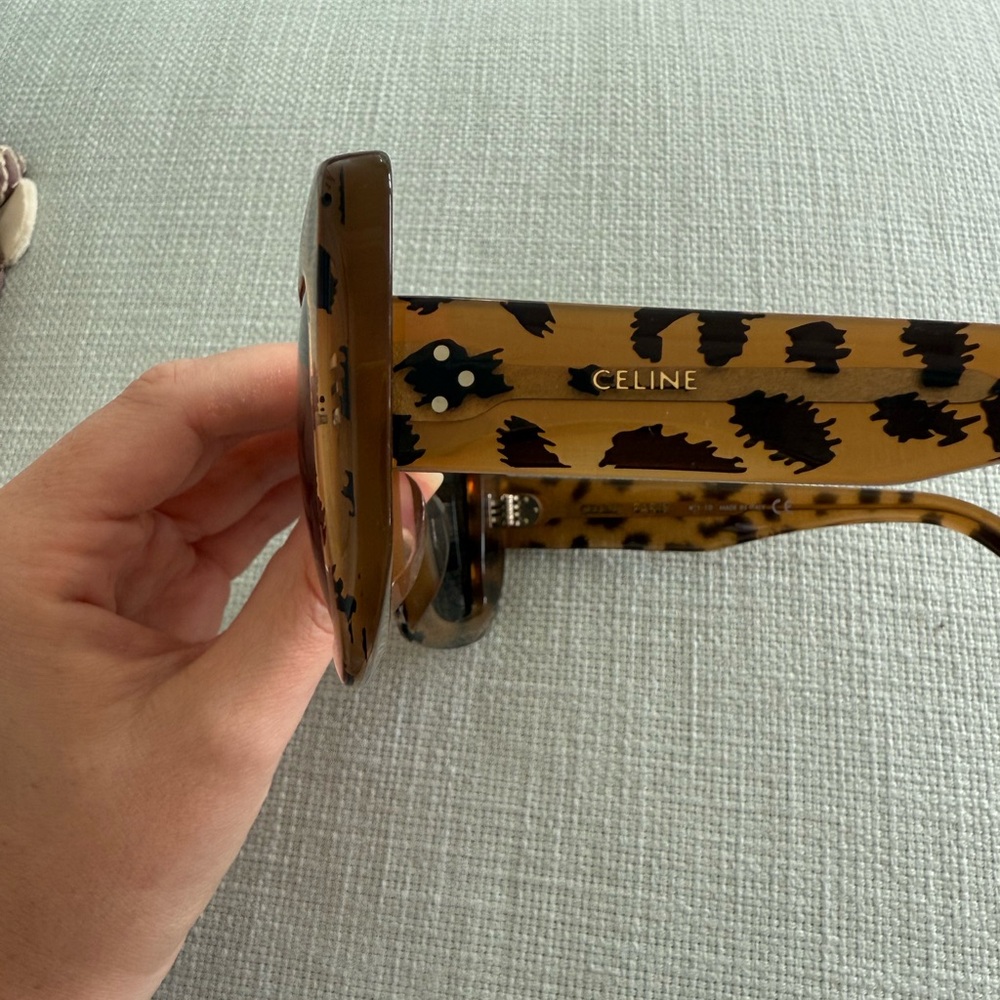 Leopard Print Square Sunglasses - image 3